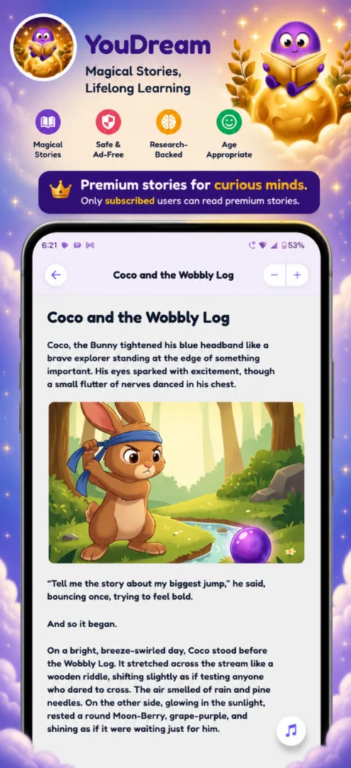 A YouDream story open in the app